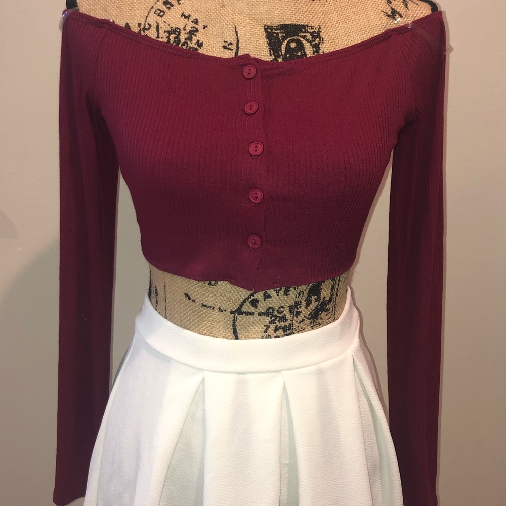 Off the shoulder crop top